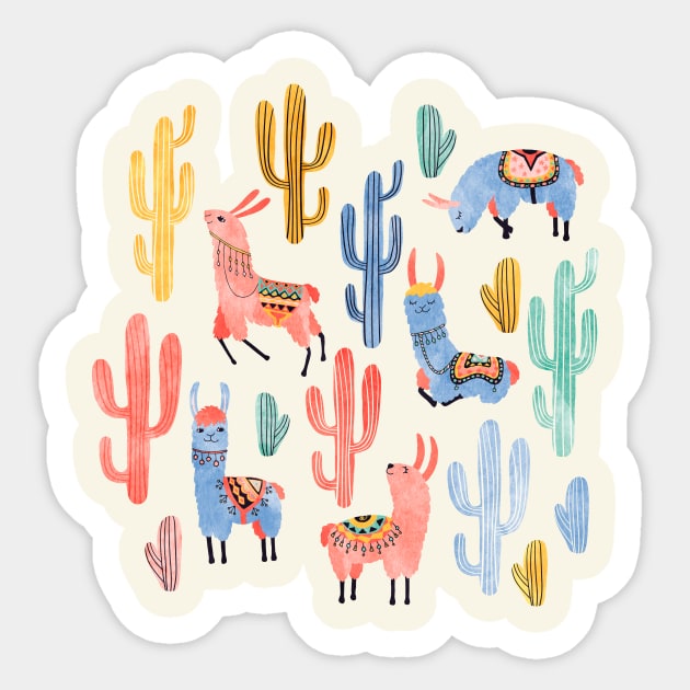 Llama Sticker by Lidiebug